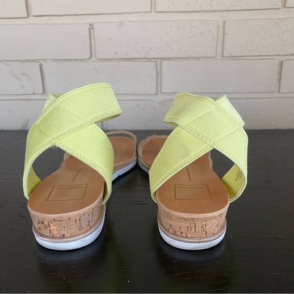 Dolce Vita Womens Vivian Sandals 7.5 M Leopard Ankle Strap Cork Wedge Leather - Picture 4 of 7